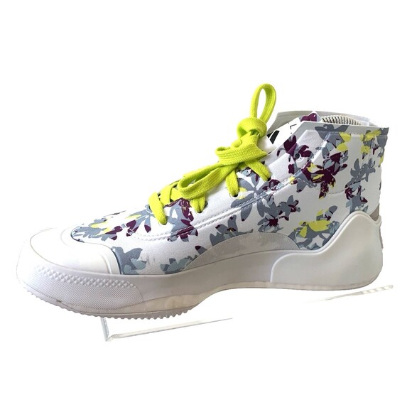 Adidas Stella McCartney White ASMC Treino Mid Cut Floral Print Shoes Women's 8.5 - Picture 2 of 9
